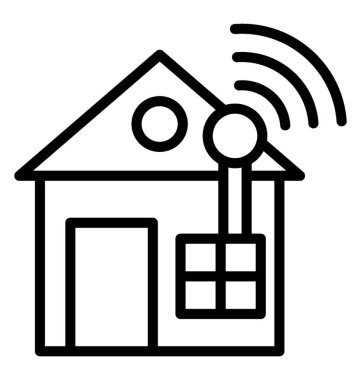 Ev Internet vektör simgesi