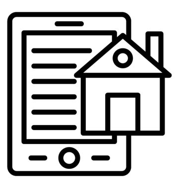 Emlak Android App vektör simgesi