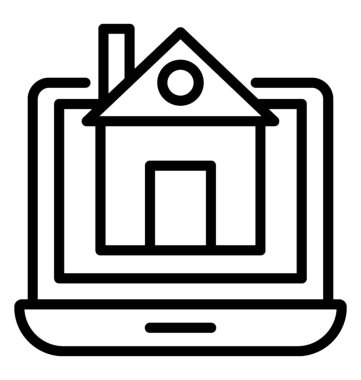 Gerçek emlak web sitesi vektör simge