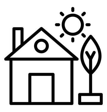 Eko ev vektör simgesi
