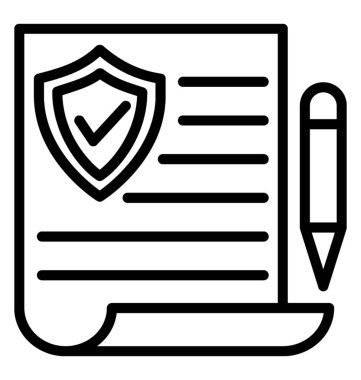 Sigorta politikası vektör simgesi