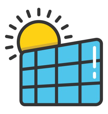 solar panel vektör simgesi