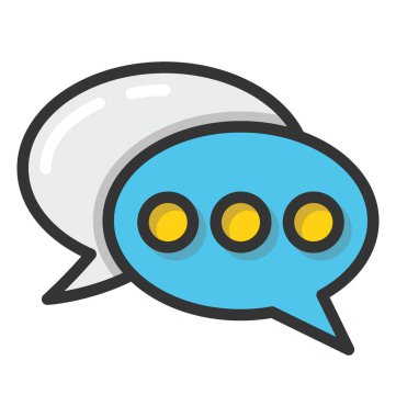 Chit sohbet vektör simgesi