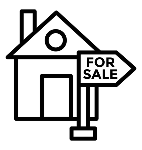 Családi ház eladás Vector Icon — Stock Vector