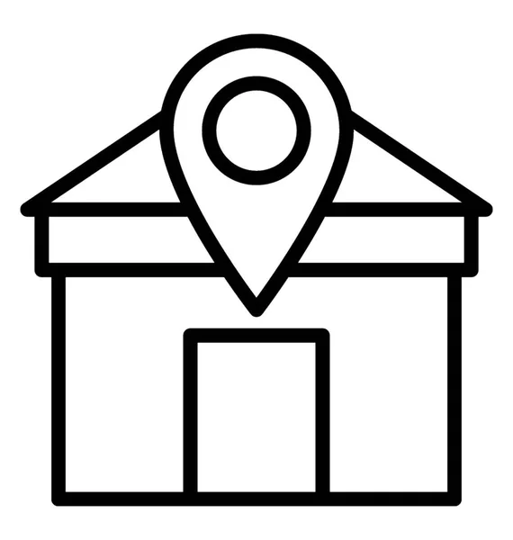 Home Location Vector Icon — Stock Vector