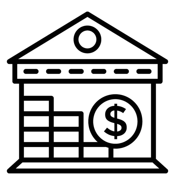 Τράπεζα εικονίδιο του φορέα — Διανυσματικό Αρχείο