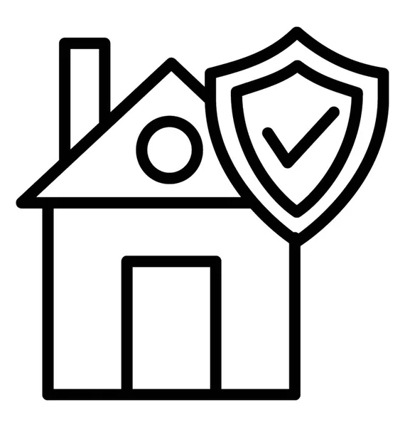 Domácí ikona vektoru zabezpečení — Stockový vektor