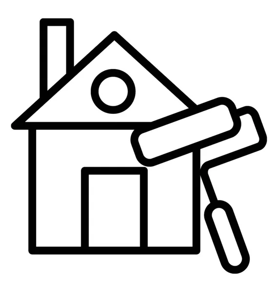 Hus målning vektor symbol — Stock vektor