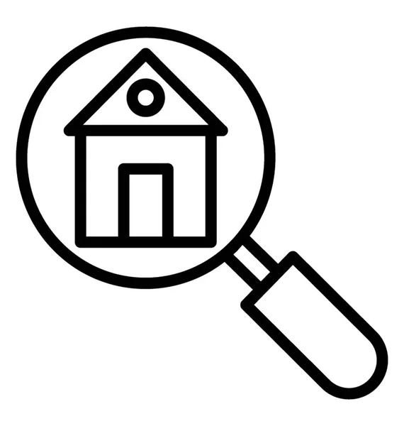 Search Home Vector Icon — Stock Vector