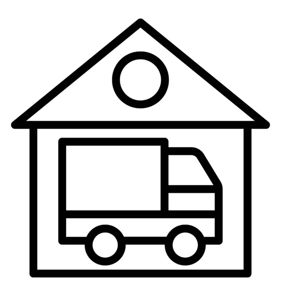 Garage Vector Icon — Stock Vector