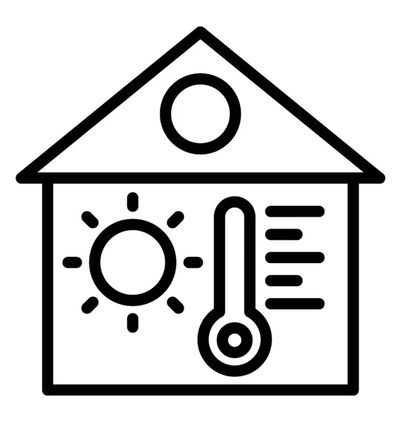 Home Temperature Vector Icon — Stock Vector