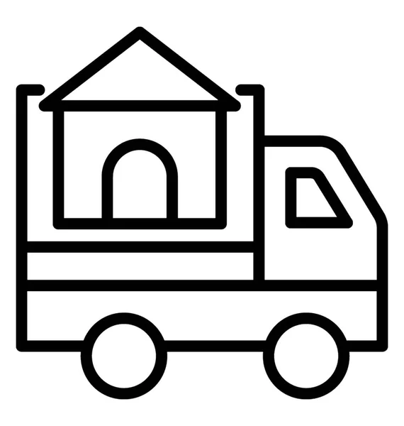 Casa Mover Vector Ícone —  Vetores de Stock