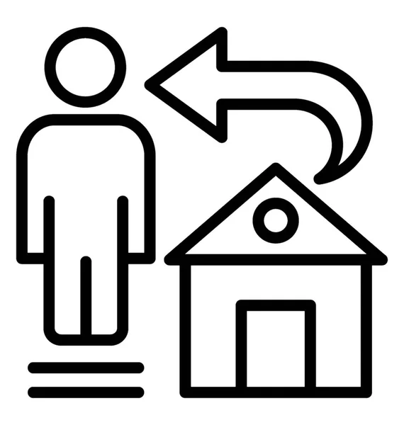 Icona vettoriale della casa condivisa — Vettoriale Stock