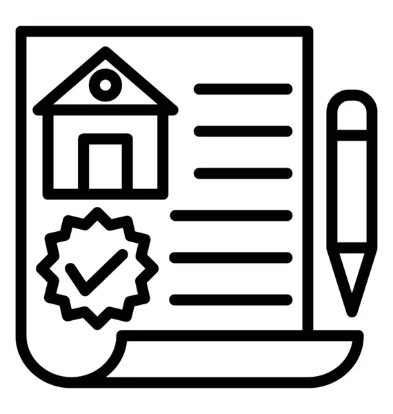 Property Agreement Vector Icon — Stock Vector