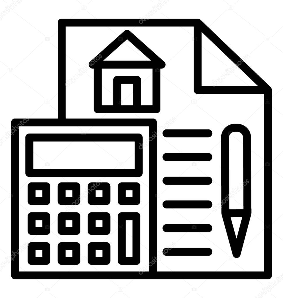 Mortgage Loan Vector Icon
