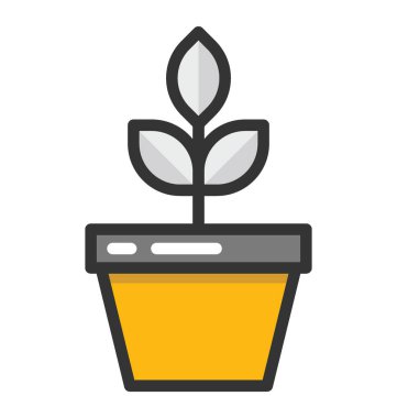 Kapalı bitki vektör simgesi