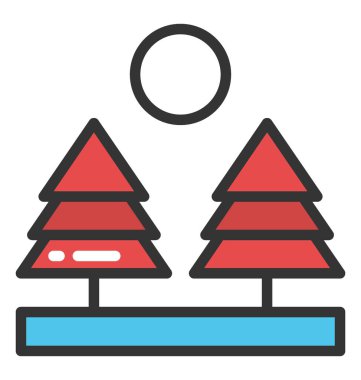 Orman vektör simgesi