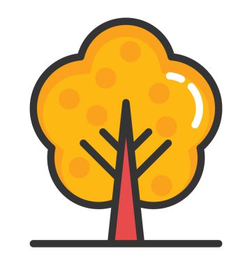 Sonbahar genel ağaç vektör simgesi