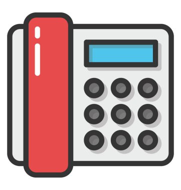 Sabit hat telefon vektör simgesi