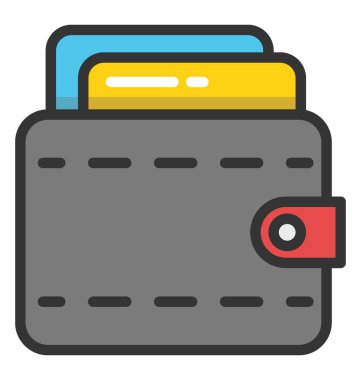 m-cüzdan vektör simgesi