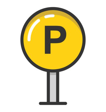 Park işareti vektör simgesi