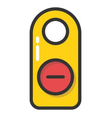 Kapı askı etiketi vektör simgesi