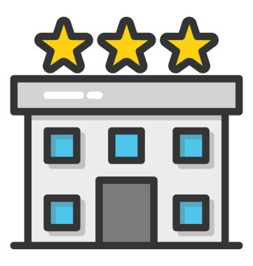 Üç yıldızlı Hotel vektör simgesi