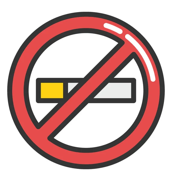 No fumar signo vector icono — Archivo Imágenes Vectoriales