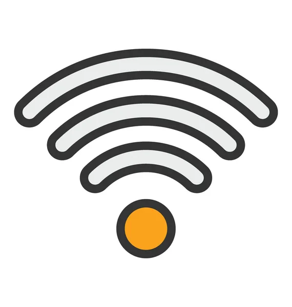 Wifi ondas Vector icono — Vector de stock