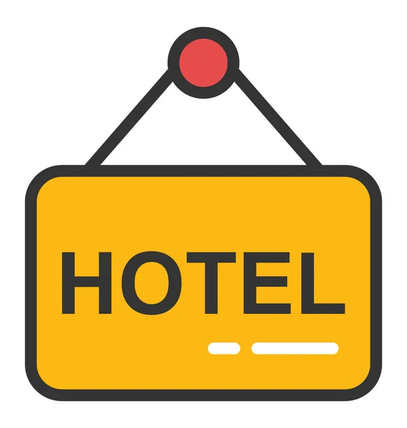 Hotel-Info-Vektor-Symbol — Stockvektor