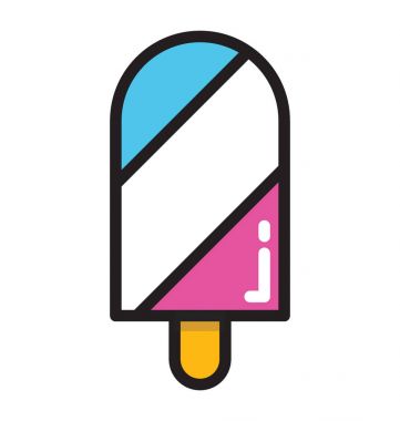 Buzlu şeker vektör simgesi