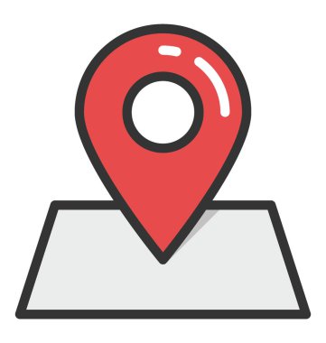 Harita konumu vektör simgesi