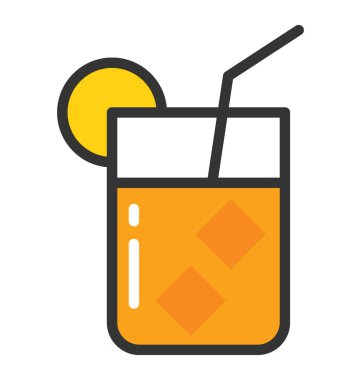 Portakal suyu vektör simgesi