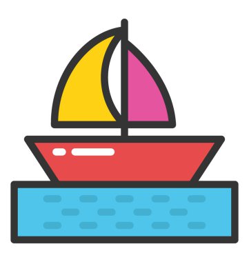 Yelkenli vektör simgesi