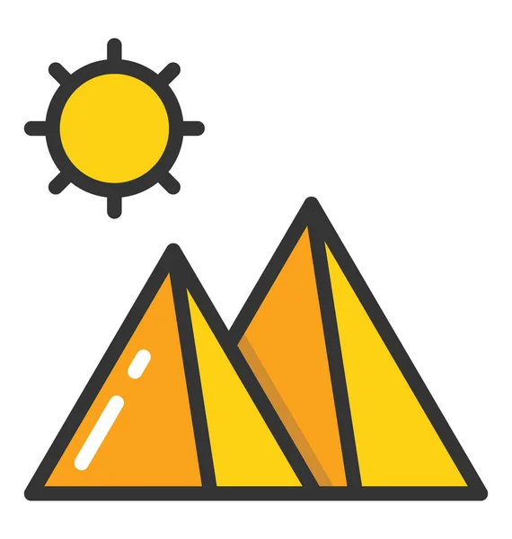 Sun-hegy Vector Icon — Stock Vector