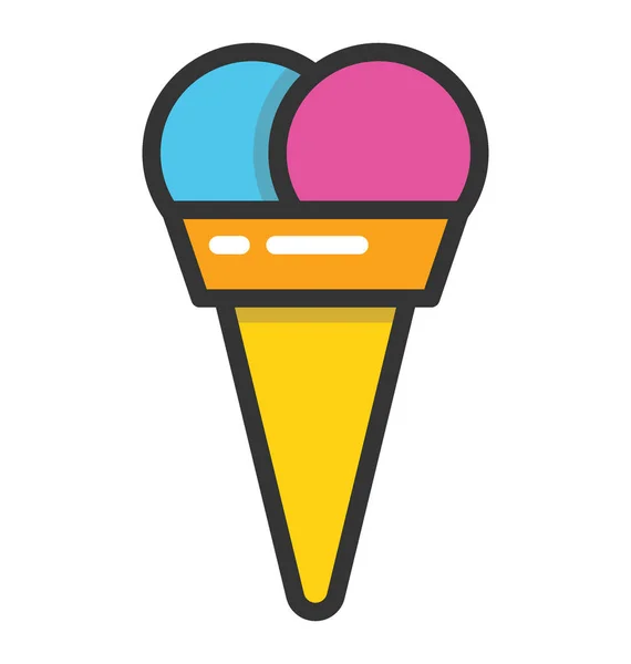 Ícone de vetor de sorvete — Vetor de Stock