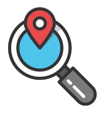 Konum arama vektör simgesi