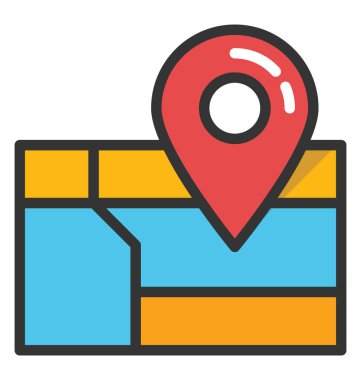 Harita konumu vektör simgesi