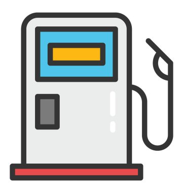 Yakıt istasyonu vektör simgesi