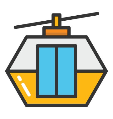 Dubrovnik teleferik vektör simgesi