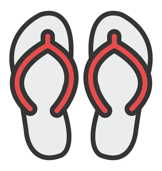 Chanclas vector icono — Archivo Imágenes Vectoriales