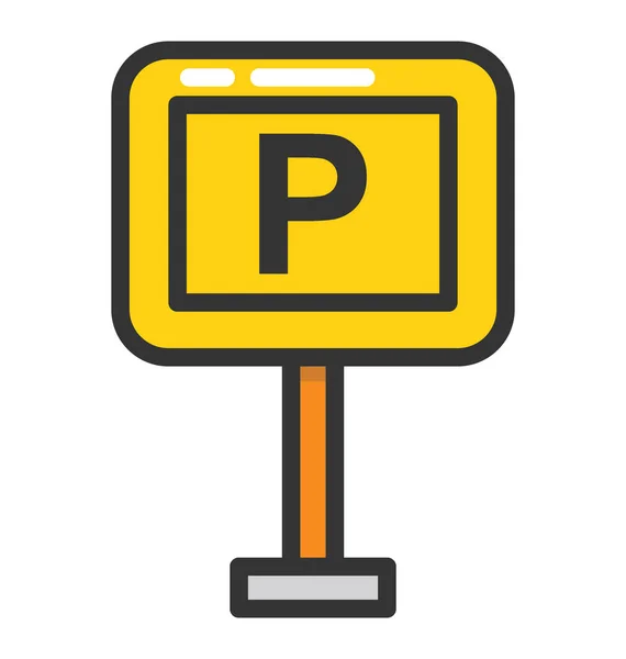 Ikona vektoru parkovacího znaku — Stockový vektor