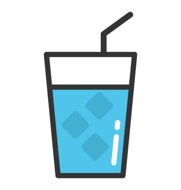 Bir bardak su vektörü simgesi