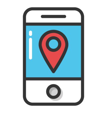 Mobil navigasyon App vektör simgesi