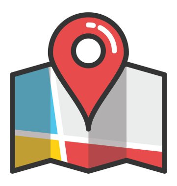 Harita konumu vektör simgesi