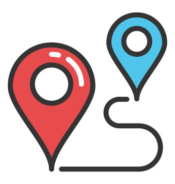 Yol izleme vektör simgesi