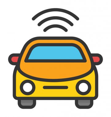 Araç izleme sistemi vektör simgesi