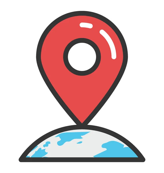 Mapa Locator Vector Icon — Vetor de Stock
