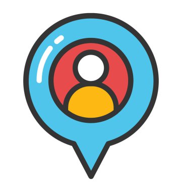 Kullanıcı konumu vektör simgesi