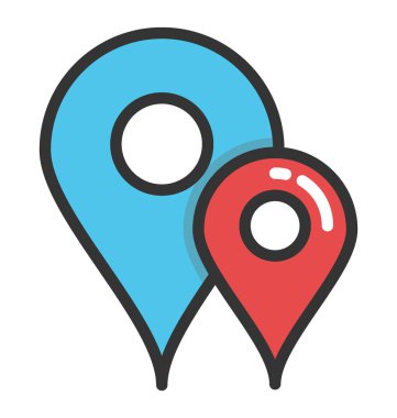 Konum pin vektör simgesi